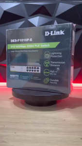 Thiết bị chuyển mạch Switch D-Link DES-F1010P-E 8 cổng PoE 10/100 Mbps + 2 cổng uplink 10/100 Mbps