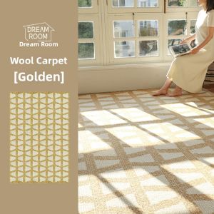 Creamy Bauhaus Vintage Wool Blend Carpet