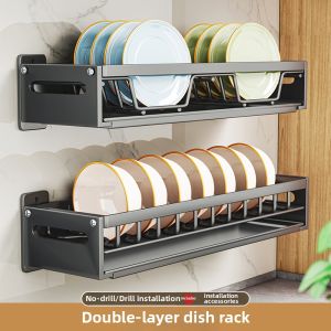 Multi-functional Wall-mounted Dish Rack
