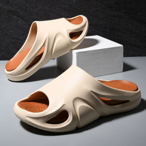 Mens Sporty Cloud Moon Toe Slippers Thick Bottom Anti-Slip Summer New Style Outdoor Wearable Flat Sandals Comfortable Slip-On Shoes