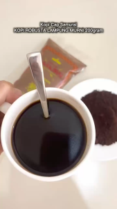 Kopi Cap Samurai - Kopi Bubuk Robusta Lampung 200 Gram - Aroma Kuat Rasa Melekat