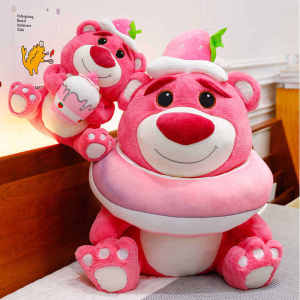 Cute Cake Donut Strawberry Bear BEBEAR Stuffed Toy Pillow for Girl Children Doll Female Birthday Present