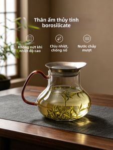 XINLONGTANG | Bình Pha Trà Chống Nổ Bằng Kính Borosilicate Chịu Nhiệt