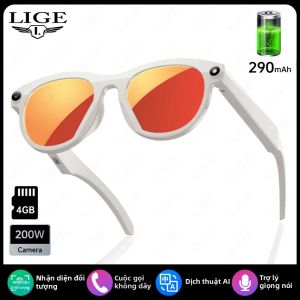 LIGE | Kính Thông Minh LIGE AI Bluetooth 5.3 Camera 2 Triệu Điểm Ảnh Quay Video Nhận Diện Ảnh Dịch Thuật Pin 290mAh