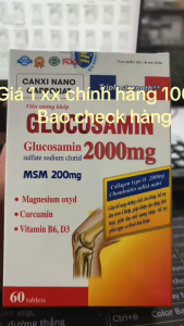Sức khỏe xương khớp Glucosamin 2000mg MSM 200mg viên uống bổ sung collagen Curcumin Vitamin B6 D3 60 viên