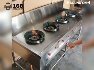 เตาแก๊สสแตนเลส 4 หัว KB5 หนา 1.2 มม. ความสูง 70x180x75 ซม. รุ่น KB5 Grade 304 ผลิตในไทย เตาสแตนเลส เตา เตาแก๊สสแตนเลส เตาไทย gas stove เตาไทย4หัว เตาแก๊สสแตนเลส เตาแก๊ส เตา เตาแก๊ส เตาไทย 4 หัว [vat7%]