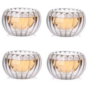 YWDL 50ml Glass Teacups Set Of 4/6pcs Double Walled Insulated Glasses Clear Espresso Coffee Cup Teaware Mug Accessories