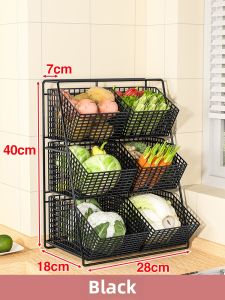 Multifunctional Vegetable and Fruit Storage Rack