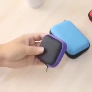 Tempat Headset Dompet Earphone Koin Petak Pouch [Premium Quality] Penyimpanan Charger Mini Case Organizer Kabel Headset Bluetooth Kotak Penyimpanan Serbaguna Aksesoris HP REX-MART (BAYAR DITEMPAT/COD)