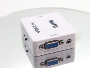 AV To VGA Plug and Play Portable Video Converter Adapter Display for Set-Top Box