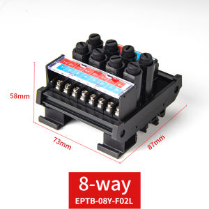 ENMG | ENMG EPTB DC Power Distribution Terminal Block 1 Input 8 16 Output Independent Fuse per Circuit Overcurrent Protection Module