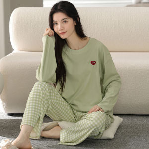Miiow | Pure Cotton Sleepwear Womens Long Sleeve Long Pants Home Clothes Soft Skin-friendly Outerwear Spring Autumn New Style MiiOW