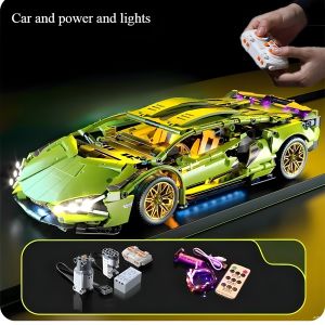 DIY 1:14 Building block sports car RC Remote Control Sports car Building block car toy Birthday gift Christmas gifts