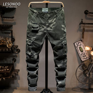 LIANSENNIAO | Quần Cotton Dày Đa Túi Thiết Kế Ngụy Trang Bền