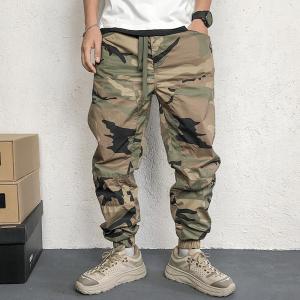 Mens Workwear Pants Elastic Waist Camouflage Trousers for Outdoor Wear Resistant And Durable Construction Site Labor Protection