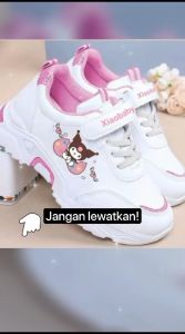 Sneakers Anak Perempuan Desain Karakter Lucu dengan Motif Bergaya Trendi - Tumit Tinggi Bahan Kulit - Warna Cerah Usia 1-3 Tahun