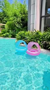 Rooxin | 1Pcs Inflatable Pool Float Swim Seat Ring Swim Tube Swimming Circle Swim Accessory Summer Water Sport Swim Float 