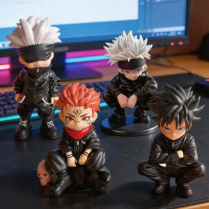 HOT | Jujutsu Kaisen Standing & Squatting Figures | Satoru Gojo / Yuji Itadori | Anime Merch & Otaku Collectibles | Cute Desktop