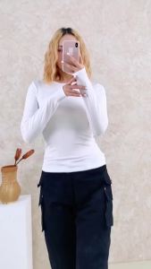 TUSHANGGE Women Long Sleeve T Shirt Spring Autumn Solid Casual Shirts Female Pullovers Tee Y2k Clothes Streetwear Crop Tops