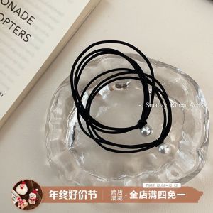 Elegant Simple Pearl Hair Ties Daily Basic High Elasticity Bun Hair Bands Womens Style Korean Fashion Fresh out Accessories