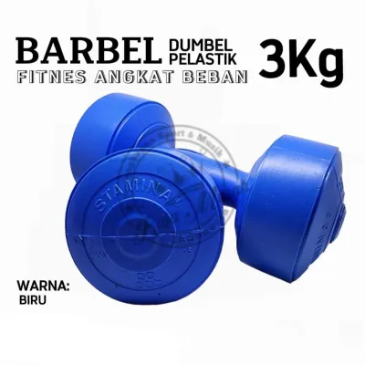 Dumble / Dumbble / Barbel Plastik 3kg 3 kg Winstar Dan Stamina