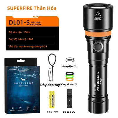 Đèn Pin Lặn Chuyên Nghiệp Chống Nước Ánh Sáng Mạnh