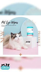 【Ready Stock】Cature Ag+ Eye Wipes 100 pieces-Wipe Mata Kucing dan Anjing