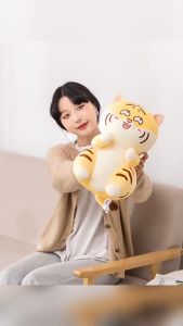 Gấu bông con hổ chibi dạng ngồi mặt biểu cảm dễ thương (28cm---50cm) vải miniso siêu mềm mịn hàng cao cấp loại 1 an toàn cho bé