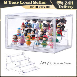 4 Tier Acrylic Display Stand Clear Acrylic Display Stand For Anime Figures Cupcake Shelf Organizer Desserts Holder Jewels Display Risers Stand Perfume Stand Transparent Ladder Hand-Made Model Display Stand For Cupcake Perfume Doll Blind Box Storage Shelf