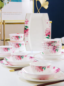 Bát Sứ Xương Viền Vàng Tự Do Kết Hợp Bát Đựng Cơm Bát Đựng Súp Bát Đựng Mì Nồi Đựng Thức Ăn Tươi Sống Thiết Bị Ăn Uống