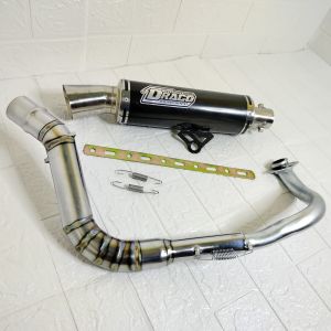Knalpot Racing DRACO Full bass adem Diameter 38mm Pnp All Beat Vario Mio Scoopy Lexi Aerox