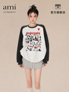 เสื้อสเวตเตอร์คอปกต่ำแขนยาวทรงเข้ารูปสไตล์ฤดูใบไม้ผลิสำหรับผู้หญิง a MI NERS แฟชั่นเสื้อยืดแขนยาวแบบสวมไหล่