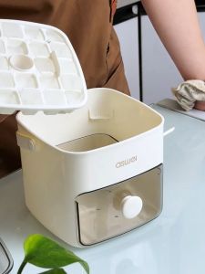 AKIRO MALAYSIA 2in1 Ice Maker Box 48 Grid Button Easy-press Ice Cube Mold Tray Container FREE Clip Dulang Ais 制冰模具
