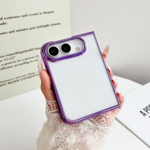 iPhone Duo Case [Transparent Back] [Plating Frame] iPhone Duo Bumper Case Hard PC Slim Clear Shockproof Full Coverage Protective Cover for iPhone Duo