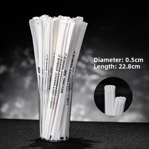 White Disposable Coffee Straws Heat Resistant Sharp Tip 23cm Perfect for Cold Drinks And Beverages Such as Tea And Milk Tea