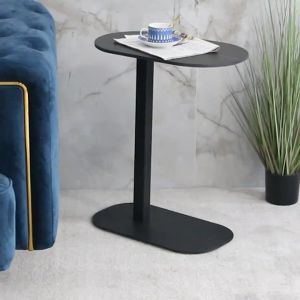 C-shape Rock Side Table Mobile Sofa Side Cabinet Small Tea Table Bedroom Corner Desk