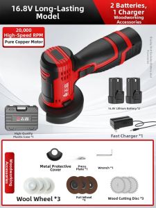 Chigo | Mini Cordless Rechargeable Lithium Battery Portable Angle Grinder