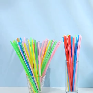 100pcs/50pcs Disposable Red Orange Yellow Green Pink Blue Purple Bendable Plastic Straw
