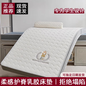 พื้นนอนยางพาราหนาถักปักลายสำหรับหอพักนักเรียน ขนาด 90x190 คุณสมบัติทนทาน ผ้าฝ้าย รองรับน้ำหนักได้ดี สำหรับคนเดียวและสองคน