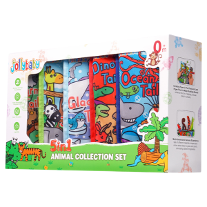 Jollybaby | Durable Teething Baby Toy Tail Cloth Book
