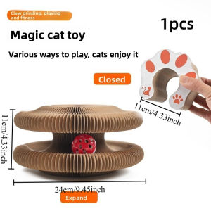 1pcs Magic Organ Cat Toy Scratcher Scratch Board Round Corrugated Scratching Post Toys for Cats Grinding Claw Cat Accessories