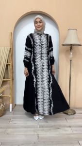 Gamis Terbaru Twill Rayon Premium Pekalongan & Gamis Twill Batik Cap Super Abstrak