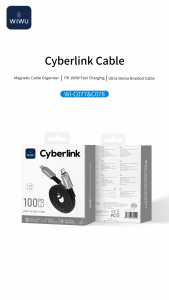 WIWU MagStack USB C to USB C Cable Magnetic Anti Tangle Flat Type C to Lightning Charger Fast Charging Cord Magnetic Charging Cable Compatible with iPhone 17 16 Series Huawei Vivo Oppo Samsung
