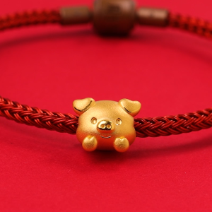 Chow Sang Sang 周生生 999 Gold Charme Pig Charm for Women & Men 95970C (Bracelet Not Included)