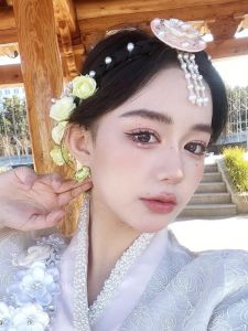 Cute Korean Ethnic Hair Accessories Girls Headwear Performance Props Hair Bands Braids Clips Flowers Childrens Fashion Accessories