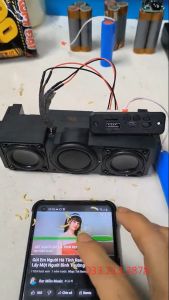 Cụm Loa toàn dải gồm 2 loa toàn dải NEO PRIME 4ohm 7w + 7w và 1 cộng hưởng có sẵn thùng loa như hình Có bán cả mạch loa và pin Chế loa nghe nhạc Bluetooth - limo