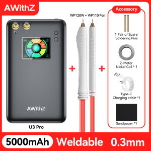 AWithZ | Awithz Portable Battery Spot Welder DIY Mini Welding Machine 18650 Lithium Battery Pack Welding Tool 5000mah Weldable 0.3mm