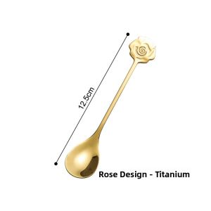 Thickened 304 Stainless Steel Coffee Spoon Miao Full House Creative Cute Stirring Spoon Internet Celebrity INS Dessert Ice Cream Spoon