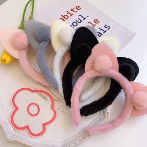 Indo - Bando Korea Wanita Anak Perempuan Lucu Motif Kuping Kucing / Bando Bulu Telinga Kucing / Bandana Motif Kuping Kucing