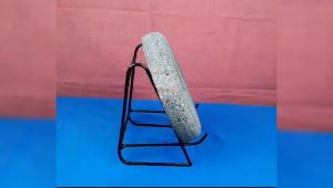 Tatakan Cobek Batu Asli dan Ulekan Anti Jamur / Rak Cobek Batu dan Ulekan Besi